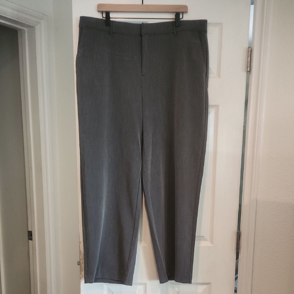 NWT Torrid Sz 14 Regular Wide Leg High Rise Pant Charcoal New Office